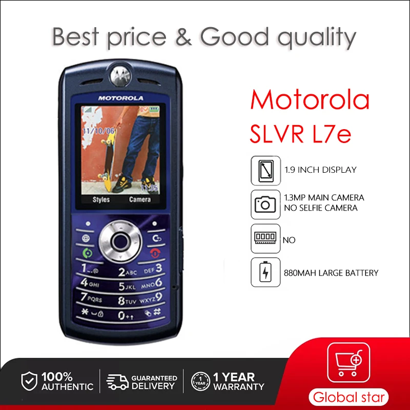 Motorola SLVR L7e Восстановленный-оригинальный телефон L7i 1,9 дюймов GSM сотовый телефон VGA Бесплатная доставка
Motorola SLVR L7e Восстановленный-оригинальный телефон L7i 1,9 дюймов GSM сотовый телефон VGA Бесплатная доставка