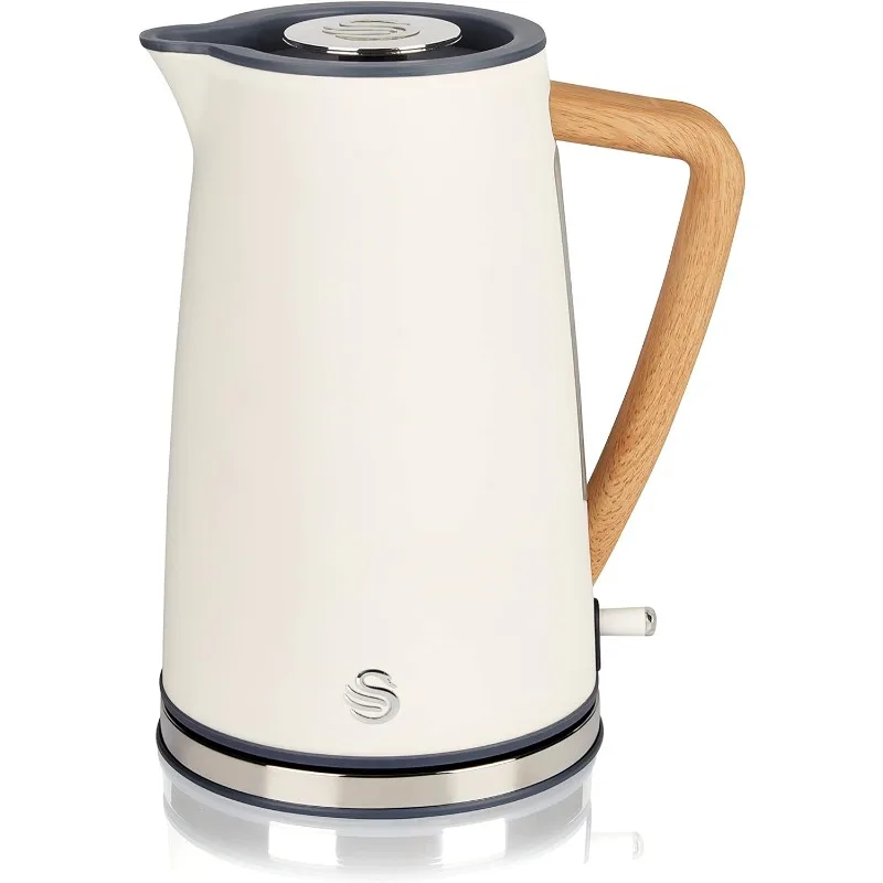 Swan Nordic Rapid Boil Jug Kettle, Wood Effect Handle, Soft Touch Housing and Matte Finish,1.7 Litre, Cotton White (SK14610WHTN)
Swan Nordic Rapid Boil Jug Kettle, Wood Effect Handle, Soft Touch Housing and Matte Finish,1.7 Litre, Cotton White (SK14610WHTN)