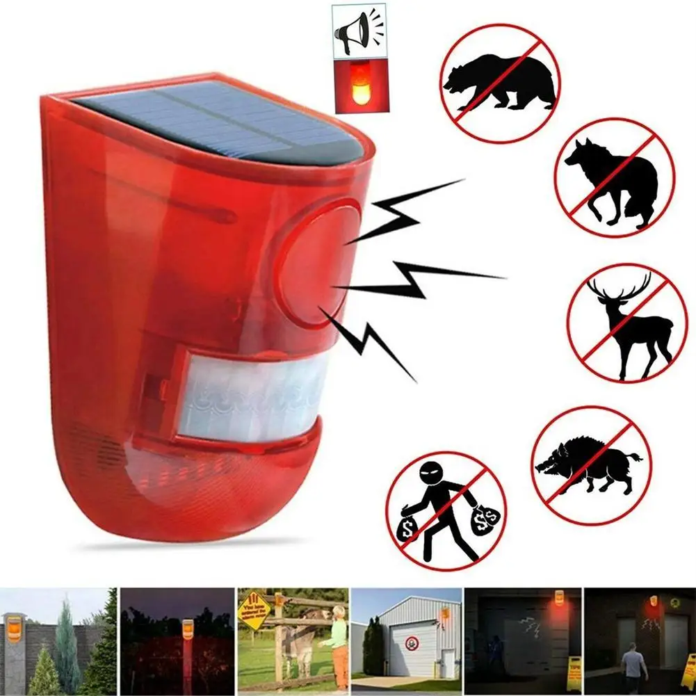 Solar Sound Light Alarm Motion Sensor 110 Decibels Siren Sound Alert LED Flash Warning Strobe Security Alarm for Farm Villa
Solar Sound Light Alarm Motion Sensor 110 Decibels Siren Sound Alert LED Flash Warning Strobe Security Alarm for Farm Villa