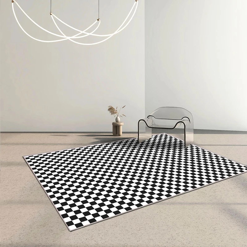 Black and White Checkerboard Rug Ins Style Living Room Rugs Home Bedroom Decor Bedside Carpet Large Area Room Decoration Carpets
Black and White Checkerboard Rug Ins Style Living Room Rugs Home Bedroom Decor Bedside Carpet Large Area Room Decoration Carpets