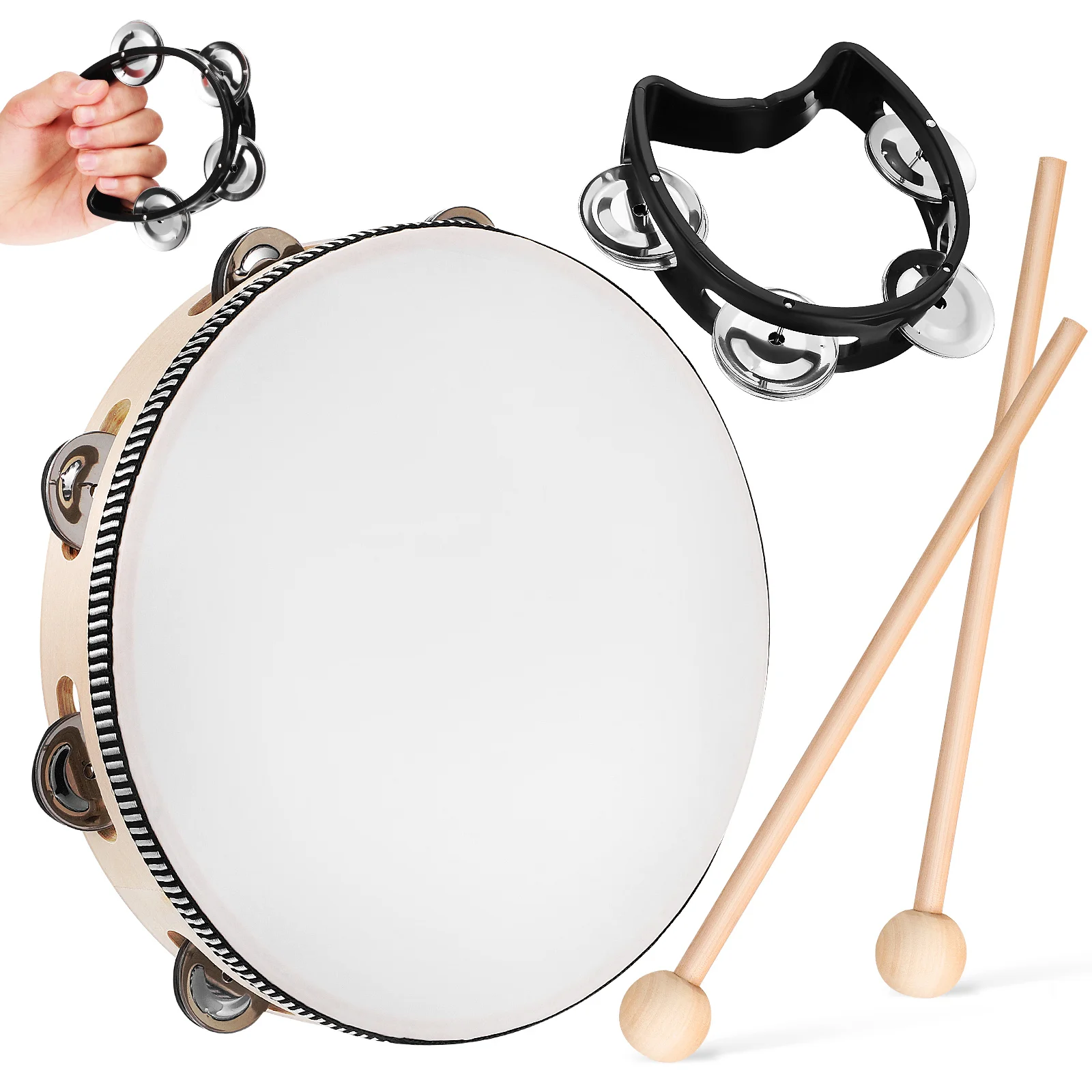 Western Percussion Child Drum Sticks Wood + Polyester Resin Metal Tambourines For Adults
Western Percussion Child Drum Sticks Wood + Polyester Resin Metal Tambourines For Adults