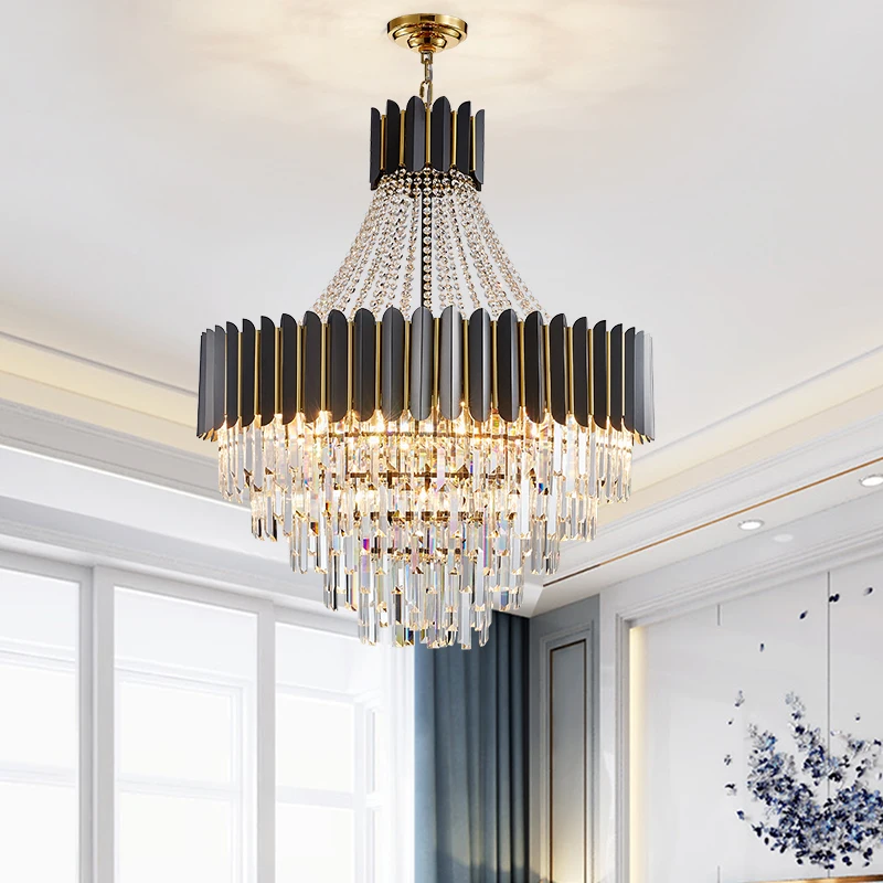 modern LED crystal pendant light luxury elegant living room dining room decorative lighting equipment Ceiling Chandelier 
modern LED crystal pendant light luxury elegant living room dining room decorative lighting equipment Ceiling Chandelier