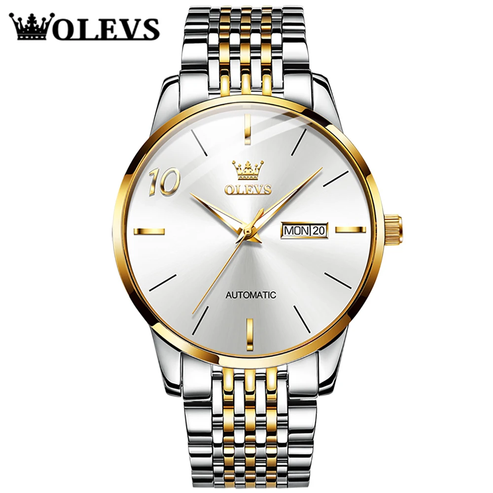 OLEVS Automatic Watch Men Mechanical Wristwatches Business Fashion Analog Mens Watches Waterproof Steel Original Brand Luxury
OLEVS Automatic Watch Men Mechanical Wristwatches Business Fashion Analog Mens Watches Waterproof Steel Original Brand Luxury