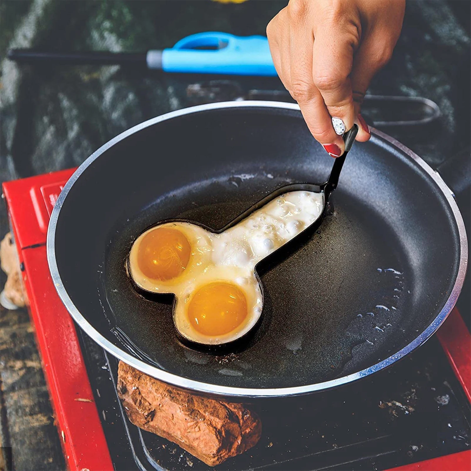 Funny Egg Fryer with Handle Non-Stick Breakfast Egg Making Stencil for Home for Omelet Muffin Pancake Easy to Practical Baking
Funny Egg Fryer with Handle Non-Stick Breakfast Egg Making Stencil for Home for Omelet Muffin Pancake Easy to Practical Baking