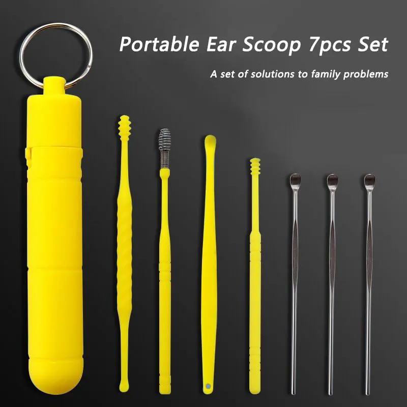 7Pcs Ear Wax Pickers Stainless Steel Ear Cleaner Tool Kit Reusable Earwax Removal Ear Spoon Care Cleaning Tool
7Pcs Ear Wax Pickers Stainless Steel Ear Cleaner Tool Kit Reusable Earwax Removal Ear Spoon Care Cleaning Tool