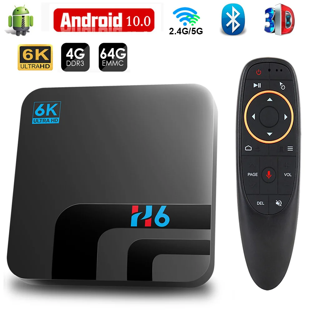 Android TV chassis 10, smart media player, 4/64/32gb set-top box, 6K 3D video, h.265, 2.4/5ghz WiFi, Bluetooth Free shipping
Android TV chassis 10, smart media player, 4/64/32gb set-top box, 6K 3D video, h.265, 2.4/5ghz WiFi, Bluetooth Free shipping