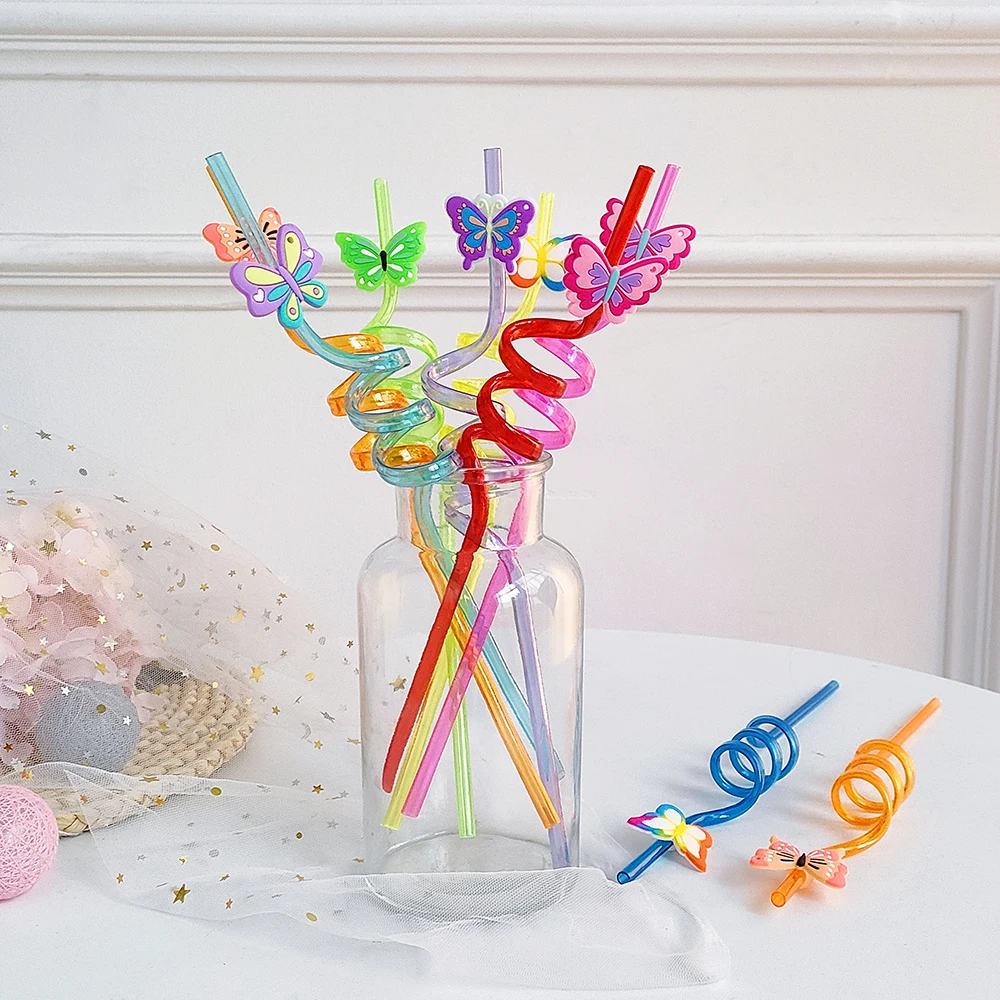 8pcs Colourful Butterfly Straws Eco Friendly Reusable Drinking Straws for Baby Shower Birthday Wedding Party Decoration Supplies
8pcs Colourful Butterfly Straws Eco Friendly Reusable Drinking Straws for Baby Shower Birthday Wedding Party Decoration Supplies