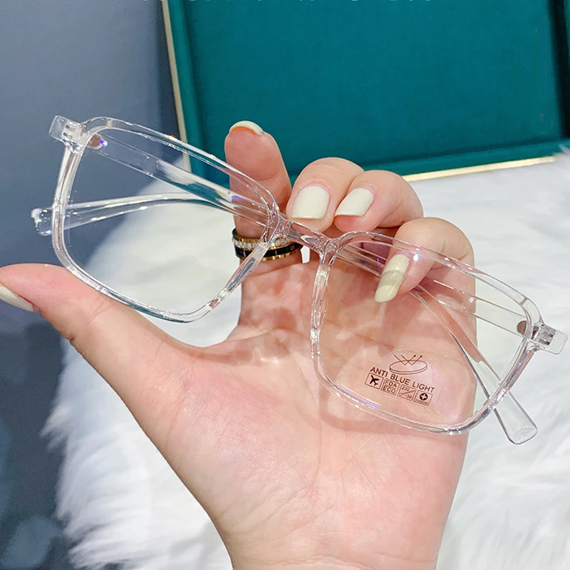 Transparent Square Frame Anti-blue Ligth Myopia Glasses Women Men TR90 Computer Glasses Unisex Prescription Optical Glasses -6.0
Transparent Square Frame Anti-blue Ligth Myopia Glasses Women Men TR90 Computer Glasses Unisex Prescription Optical Glasses -6.0