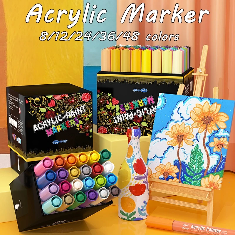 Painting Art Supplies for Artist Colored Markers Acrylic Marker Acrylic Paint Pens Professional Colors Drawing Children Paints
Painting Art Supplies for Artist Colored Markers Acrylic Marker Acrylic Paint Pens Professional Colors Drawing Children Paints