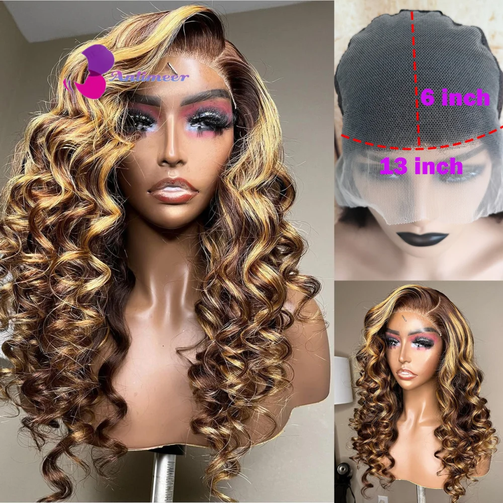 HIghlight Wig Loose Deep Wave Human hair Wig Pre Plucked Bleached Knots Lace Front Wig with Baby Hair 4/27 for Black Women
HIghlight Wig Loose Deep Wave Human hair Wig Pre Plucked Bleached Knots Lace Front Wig with Baby Hair 4/27 for Black Women