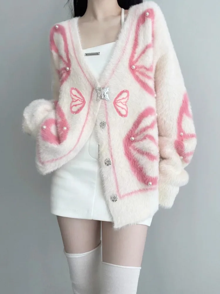 Women's V-neck Long Sleeve Knitted Sweater Cardigan Spring Autumn New Chic Fashion Young Girl Loose Thin Knit Coat
Women's V-neck Long Sleeve Knitted Sweater Cardigan Spring Autumn New Chic Fashion Young Girl Loose Thin Knit Coat