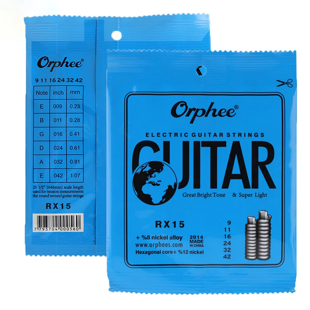 Струны Orphee RX для электрогитары 10 комплектов, супер светильник, RX15 RX17 RX19 9-42 10-46 11-50, профессиональные гексагональные из углеродистой стали
Струны Orphee RX для электрогитары 10 комплектов, супер светильник, RX15 RX17 RX19 9-42 10-46 11-50, профессиональные гексагональные из углеродистой стали