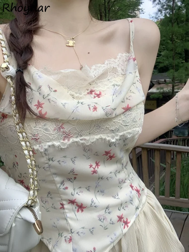 Camisole Women Slim Literary Lace Designed Chic Hotsweet Vintage Printed French Style Gentle Crop Tops Backless Fairycore Young
Camisole Women Slim Literary Lace Designed Chic Hotsweet Vintage Printed French Style Gentle Crop Tops Backless Fairycore Young