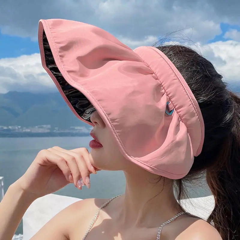 Black Rubber Shell Dual Purpose Hair Hoop Sunshade Hat Women Sun Protection Ultraviolet Radiation Open Top Outdoor Summer
Black Rubber Shell Dual Purpose Hair Hoop Sunshade Hat Women Sun Protection Ultraviolet Radiation Open Top Outdoor Summer