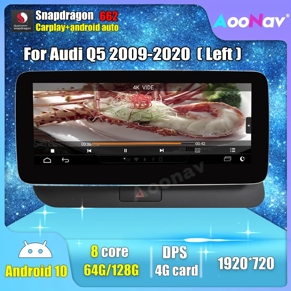 For Audi Q5 2009-2020 Android 10.0 6G 128G Car Radio Audio Multimedia Player GPS Stereo Wireless Carplay Left Right Driving Car 
For Audi Q5 2009-2020 Android 10.0 6G 128G Car Radio Audio Multimedia Player GPS Stereo Wireless Carplay Left Right Driving Car