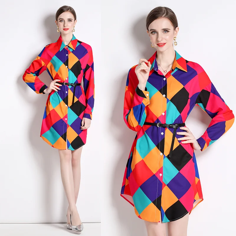 2023 New Chiffon Summer Shirt Style Dress Casual Fashion Simplicity Lattice Long Sleeved Women's Dresses
2023 New Chiffon Summer Shirt Style Dress Casual Fashion Simplicity Lattice Long Sleeved Women's Dresses