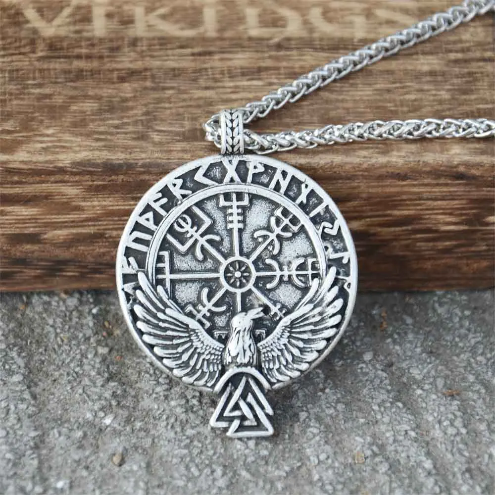 Odin's Raven Amulet Viking Vegvisir Valknut Norse Runes Jewelry Punk Necklace Dropshipping
Odin's Raven Amulet Viking Vegvisir Valknut Norse Runes Jewelry Punk Necklace Dropshipping