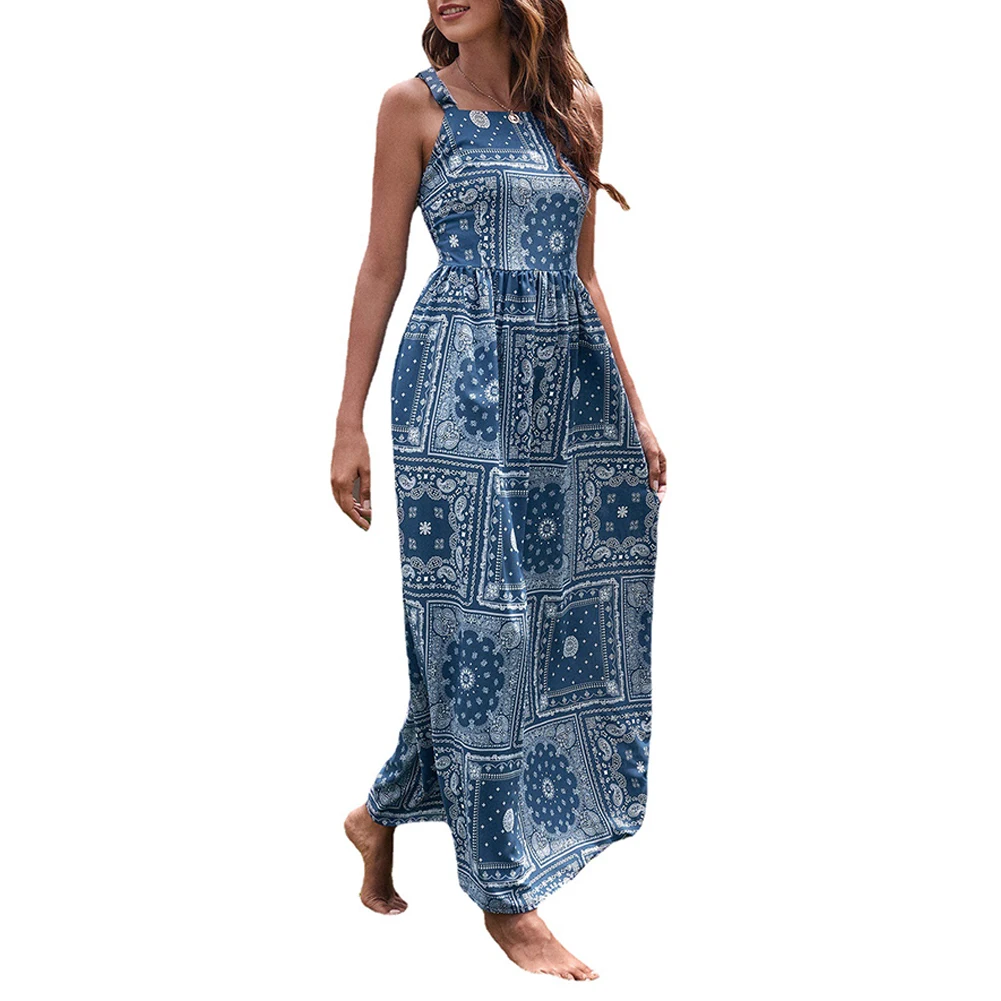 Women's Dress Maxi Long Bohemian Floral Sleeveless Dresses Summer Beach Travel Party Wear Beach Sundress Vestidos Robe
Women's Dress Maxi Long Bohemian Floral Sleeveless Dresses Summer Beach Travel Party Wear Beach Sundress Vestidos Robe