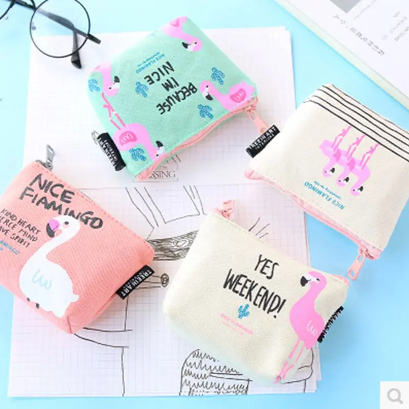 Cartoon Flamingo Canvas Coin Purse Mini Zipper Wallet Bag Cute Card Holder Candy Storage Sundries Container Pocket Purse
Cartoon Flamingo Canvas Coin Purse Mini Zipper Wallet Bag Cute Card Holder Candy Storage Sundries Container Pocket Purse