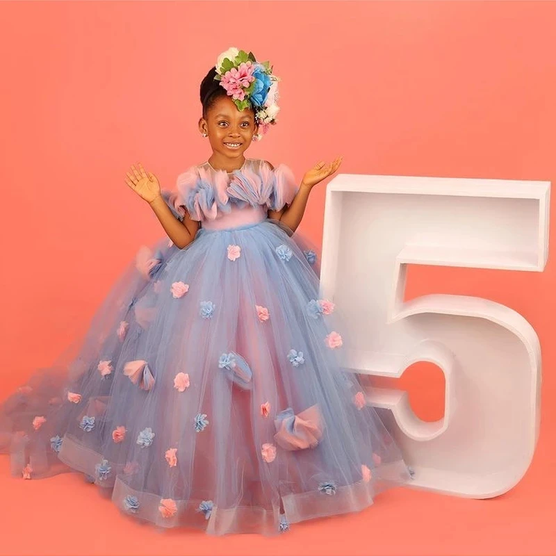 Mix Color 3D Flower Tulle Sweet Little Girls Dresses To Birthday Party Floral Puffy Tulle Kid Ball Gowns Flower Girls Dress
Mix Color 3D Flower Tulle Sweet Little Girls Dresses To Birthday Party Floral Puffy Tulle Kid Ball Gowns Flower Girls Dress