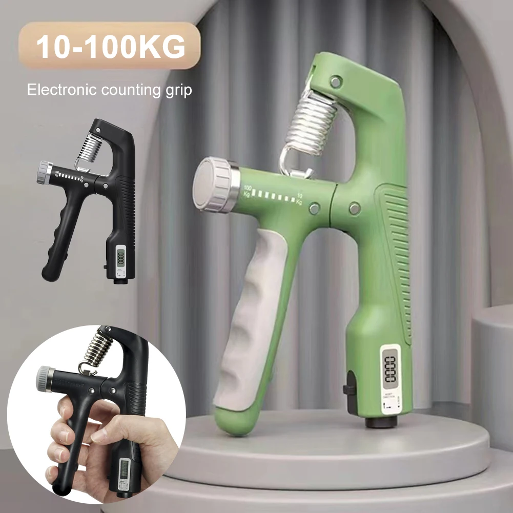 Hand Grip Strengthener (Smart Counting) Adjustable Resistance 10 - 100KG Forearm Exerciser Grip Strength Trainer Muscle Building
Hand Grip Strengthener (Smart Counting) Adjustable Resistance 10 - 100KG Forearm Exerciser Grip Strength Trainer Muscle Building