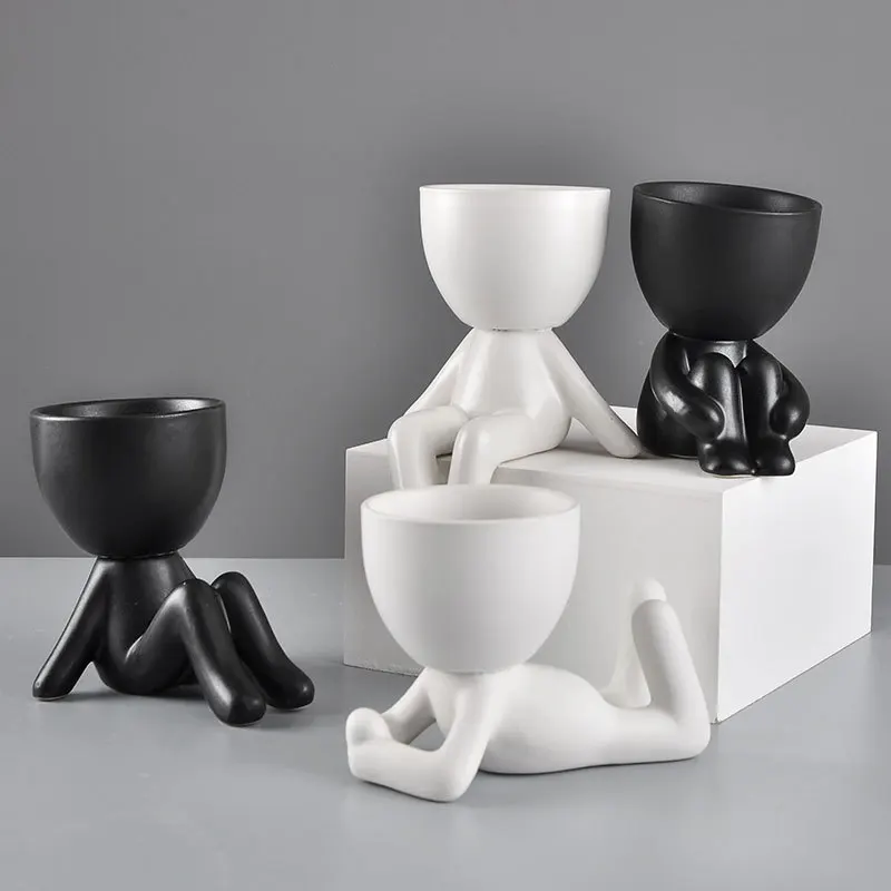 Nordic Creative Ceramic White Cartoon Body Art Flower Pot Decoration Living Room Bedroom Succulent Planter Pot Home Ornaments
Nordic Creative Ceramic White Cartoon Body Art Flower Pot Decoration Living Room Bedroom Succulent Planter Pot Home Ornaments