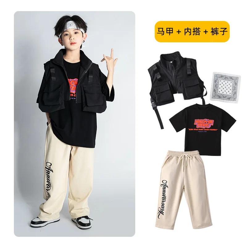 Hip hop Street Dancer Costume Girls Boys Jazz Performance Tops Vest Pants K-pop Concert Show Wear Kids Hip Hop Clothes Pants
Hip hop Street Dancer Costume Girls Boys Jazz Performance Tops Vest Pants K-pop Concert Show Wear Kids Hip Hop Clothes Pants