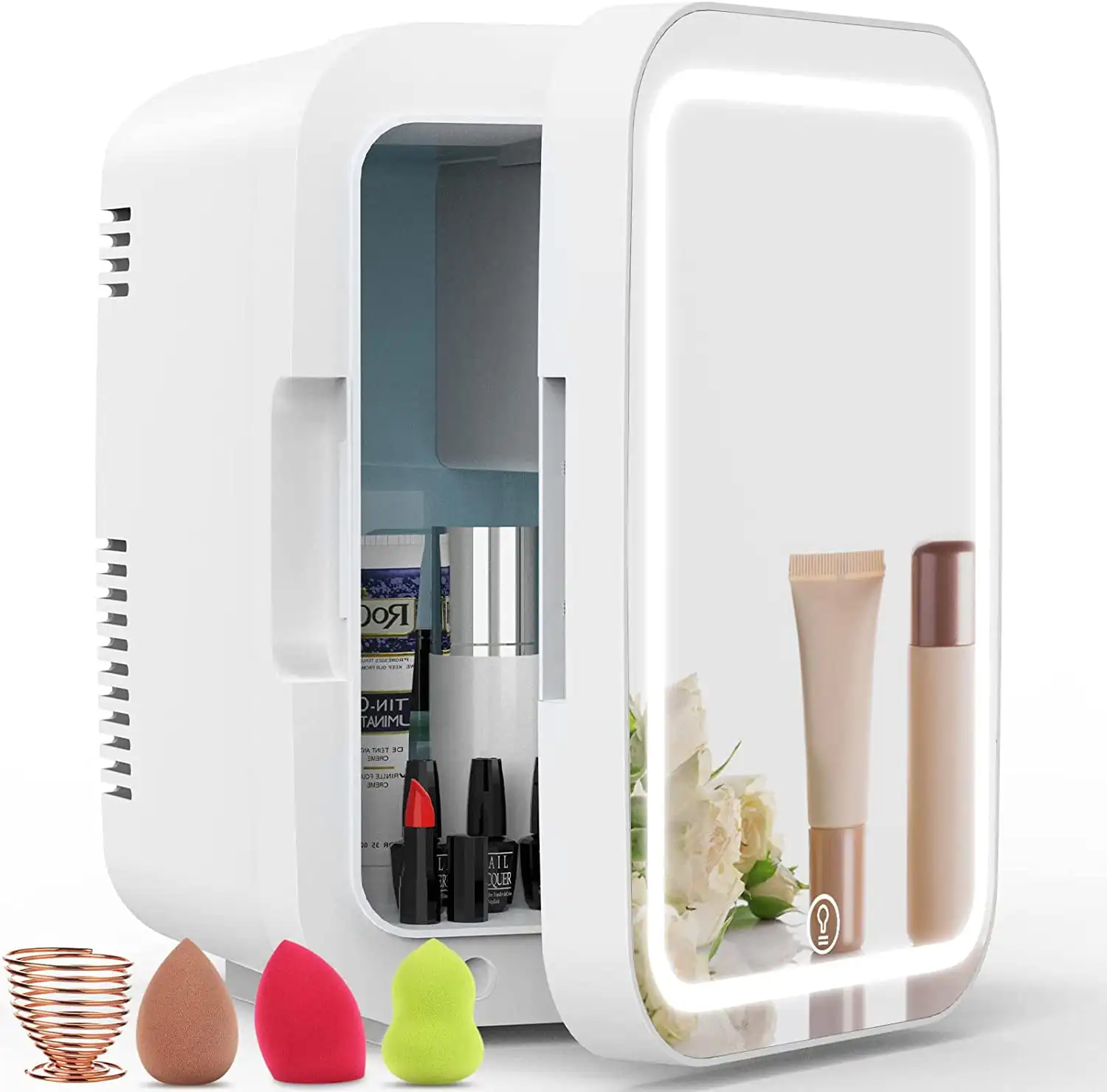 Mini Fridge 4L Capacity Portable Beauty Makeup Skincare Fridge Cosmetics Compact LED Mirror Refrigerator
Mini Fridge 4L Capacity Portable Beauty Makeup Skincare Fridge Cosmetics Compact LED Mirror Refrigerator