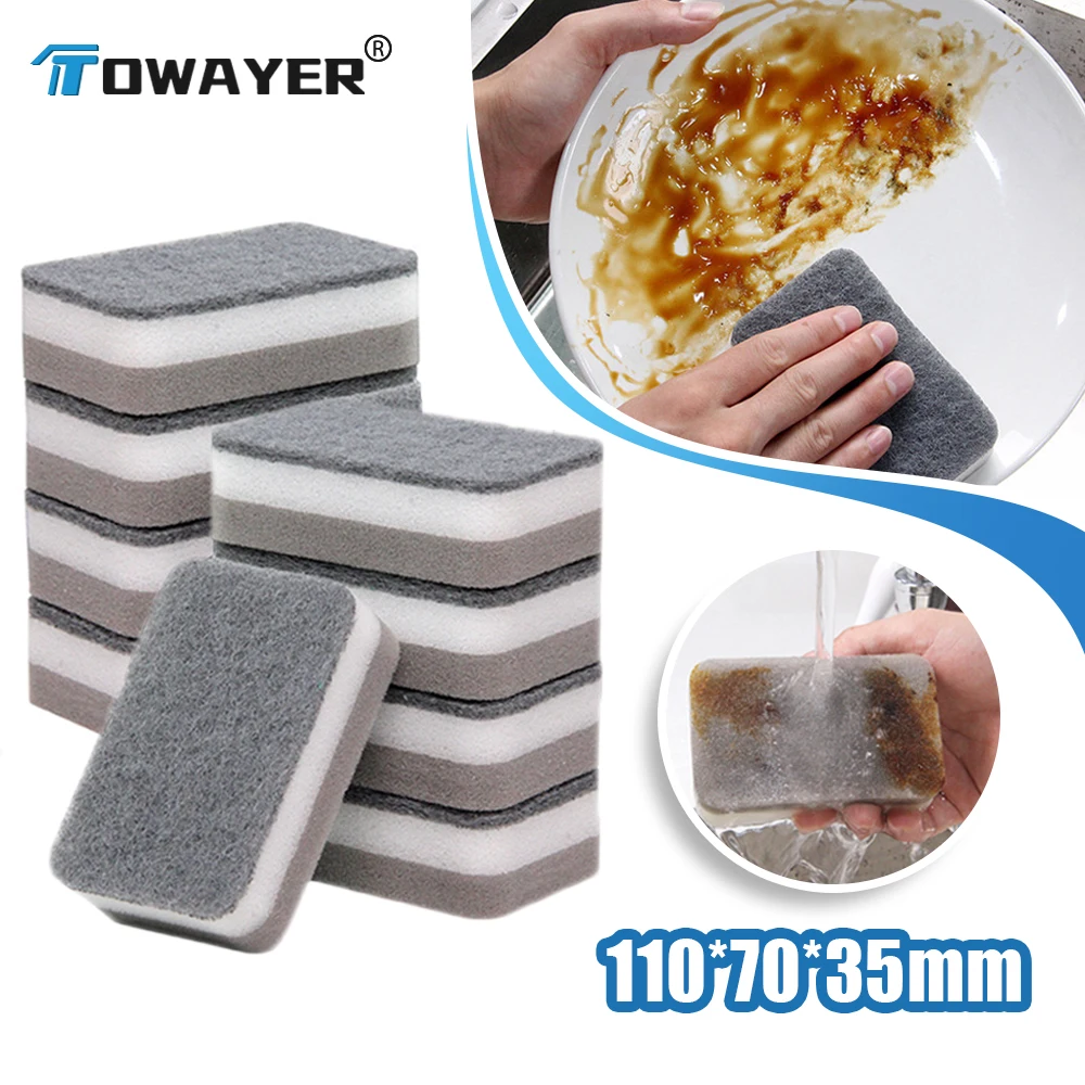 10Pcs Double-sided Cleaning Thickened Dishwashing Sponge Kitchen Dishwashing Cotton Brush Dishwashing Brush Pot Clean Pot Brush
10Pcs Double-sided Cleaning Thickened Dishwashing Sponge Kitchen Dishwashing Cotton Brush Dishwashing Brush Pot Clean Pot Brush