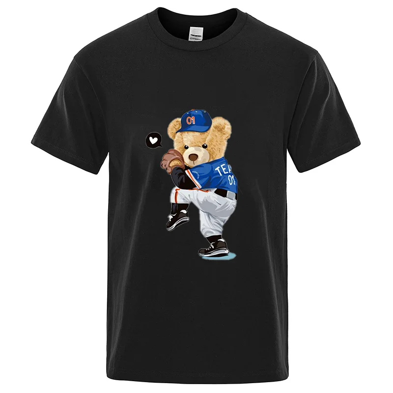 New Fashion Trend Bear Printed T-shirt For Men Harajuku Short-sleeved White Tops T Shirt Casual Streetwear Men's Clothing Tshirt
New Fashion Trend Bear Printed T-shirt For Men Harajuku Short-sleeved White Tops T Shirt Casual Streetwear Men's Clothing Tshirt