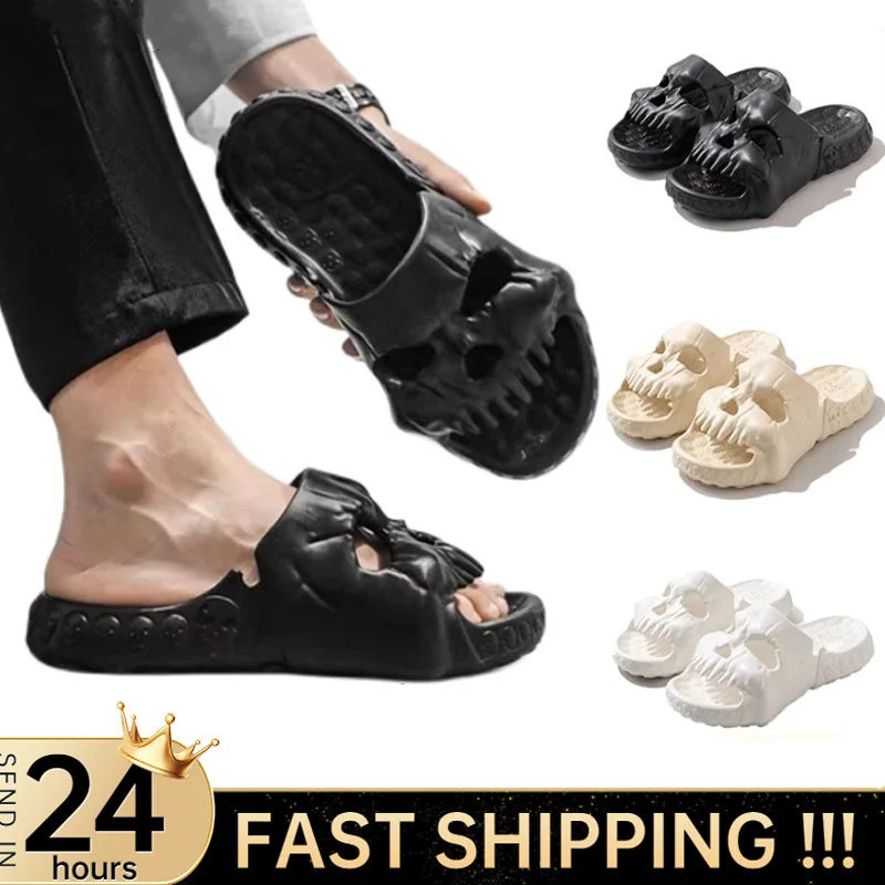 New Personalized Skull Design Slippers for Men 2023 Summer Fun Novelty Slides Thick Sole Platform Beach Non-slip Women Sandals
New Personalized Skull Design Slippers for Men 2023 Summer Fun Novelty Slides Thick Sole Platform Beach Non-slip Women Sandals
