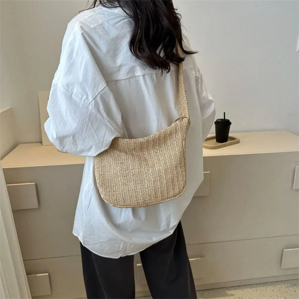 Casual Women's Bag Fashion Zipper Handbags Summer Beach Bag Straw Solid Crossbody Large Capacity Tote Shoulder Bags for Women
Casual Women's Bag Fashion Zipper Handbags Summer Beach Bag Straw Solid Crossbody Large Capacity Tote Shoulder Bags for Women