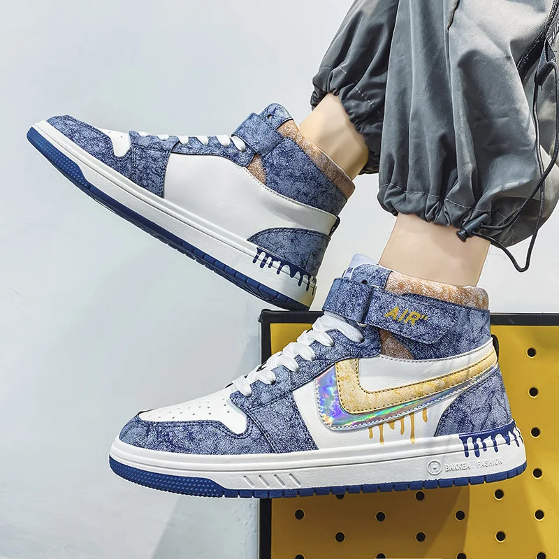 High-top Men's Shoes Autumn Sports and Leisure Cream Board Shoes Trendy Shoes Skateboard
High-top Men's Shoes Autumn Sports and Leisure Cream Board Shoes Trendy Shoes Skateboard