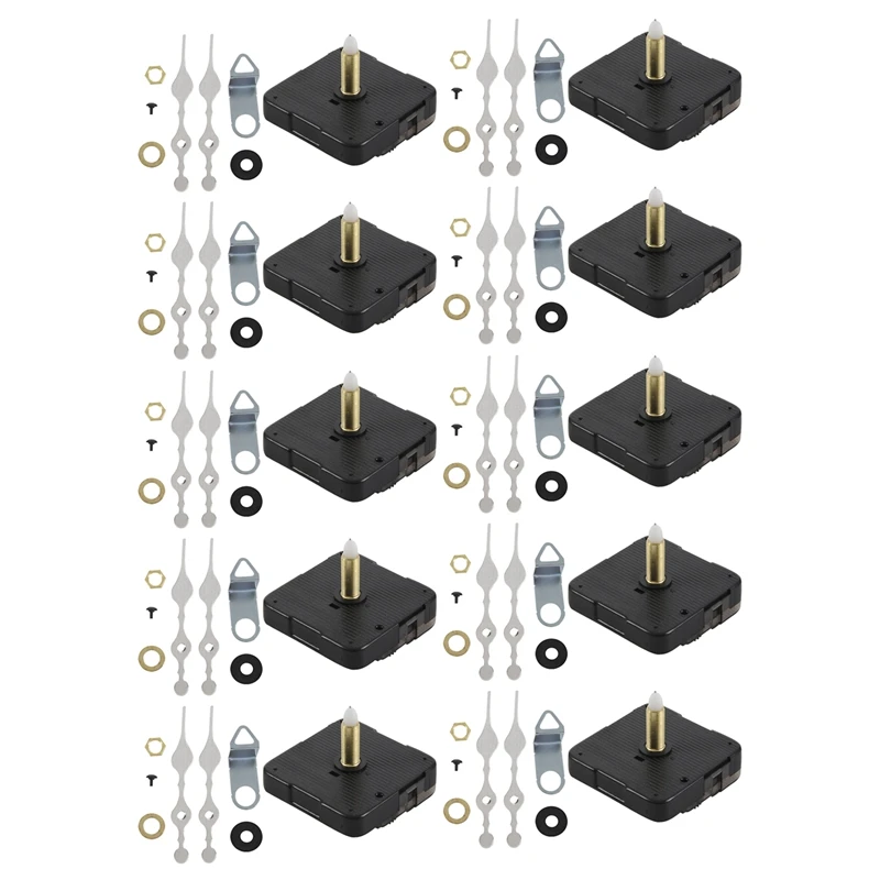 10X Long Spindle Clock Mechanism Movement, 3/ 5 Inch Maximum Dial Thickness, 1-1/ 10 Inch Total Shaft Length
10X Long Spindle Clock Mechanism Movement, 3/ 5 Inch Maximum Dial Thickness, 1-1/ 10 Inch Total Shaft Length