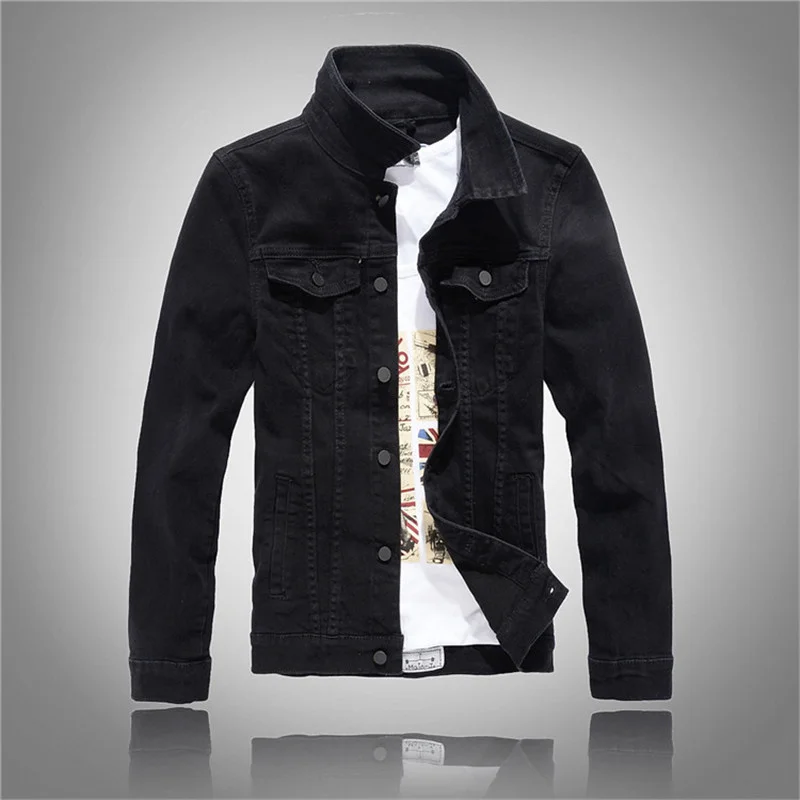 Full Spring Slim Autumn Men's Sleeve All Match Denim Jean Jacket Casual Black White Fancy Colored Coat Outerwear Men Jacket
Full Spring Slim Autumn Men's Sleeve All Match Denim Jean Jacket Casual Black White Fancy Colored Coat Outerwear Men Jacket