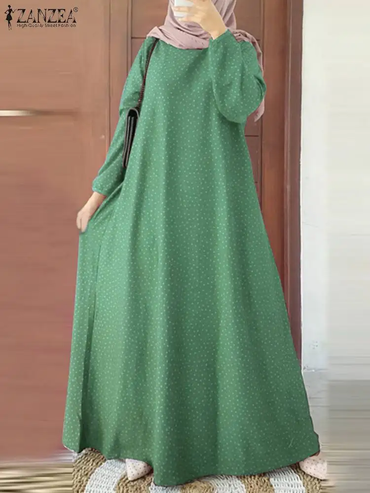 Женское мусульманское платье в стиле Рамадана ZANZEA, винтажное платье с принтом в горошек, мусульманская одежда
Женское мусульманское платье в стиле Рамадана ZANZEA, винтажное платье с принтом в горошек, мусульманская одежда