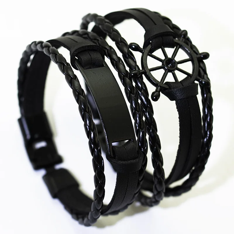 12pcs Black Wrap Woven New Fashion Handmade Men Bracelets Male Women Leather Bracelet Men Bangle Jewelry Gift Wholesale
12pcs Black Wrap Woven New Fashion Handmade Men Bracelets Male Women Leather Bracelet Men Bangle Jewelry Gift Wholesale
