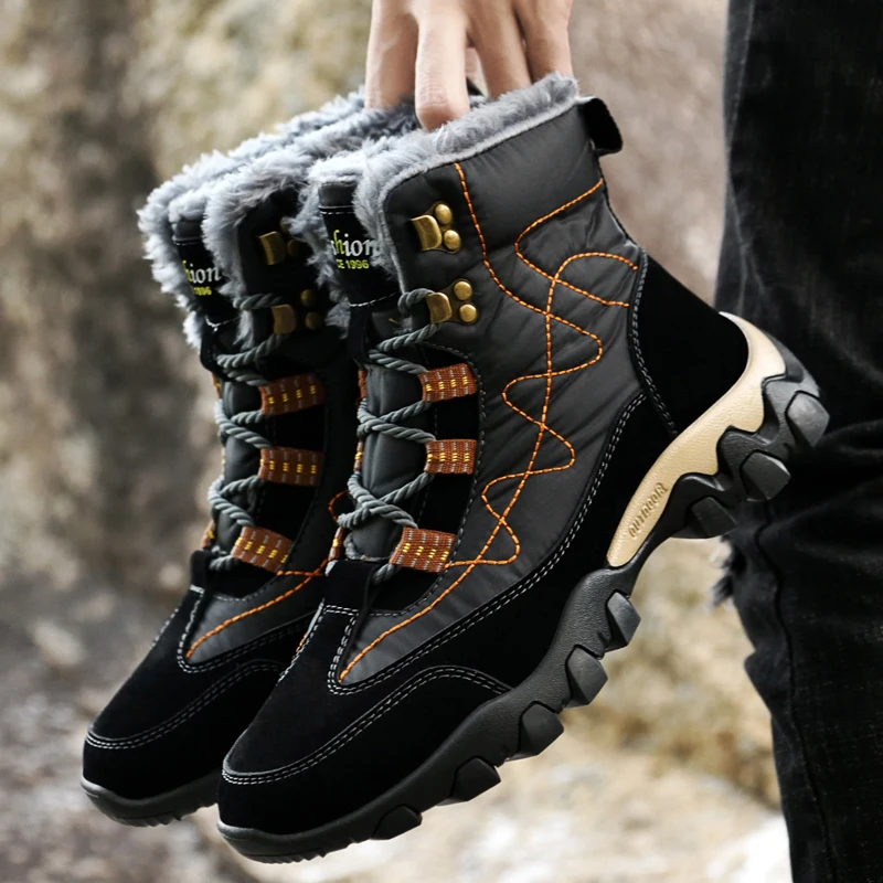 Men Winter Snow Boots Keep Warm Men Hiking Boots High Quality Waterproof Leather High Top Big Size Men's Boots Outdoor Sneakers
Men Winter Snow Boots Keep Warm Men Hiking Boots High Quality Waterproof Leather High Top Big Size Men's Boots Outdoor Sneakers