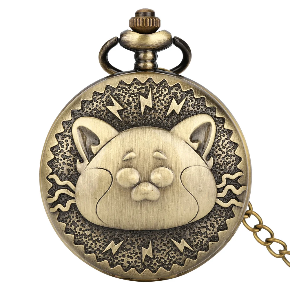 Bronze Creative Men's Women Pendant Quartz Pocket Watch Cat's Head Thick Chain Personality Necklace Clocks Watches Unique Gift
Bronze Creative Men's Women Pendant Quartz Pocket Watch Cat's Head Thick Chain Personality Necklace Clocks Watches Unique Gift