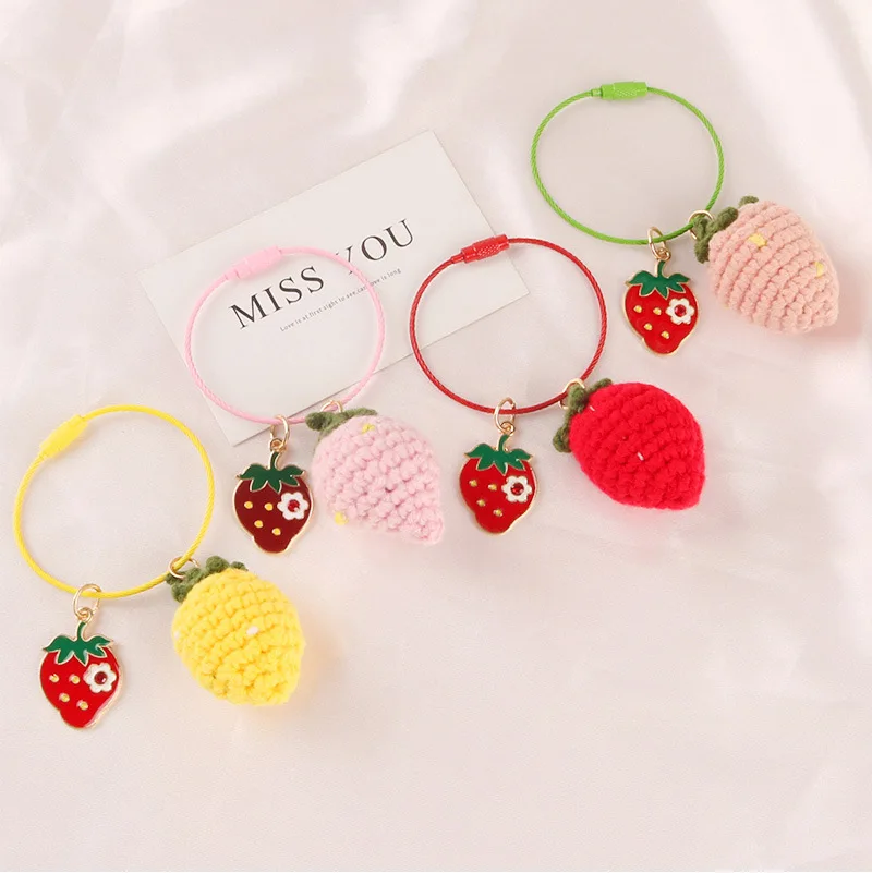 1pc Cute Knitted Strawberry Keychain Fashion Woolen Women Men Keychain Handmade Bag Key Decoration
1pc Cute Knitted Strawberry Keychain Fashion Woolen Women Men Keychain Handmade Bag Key Decoration
