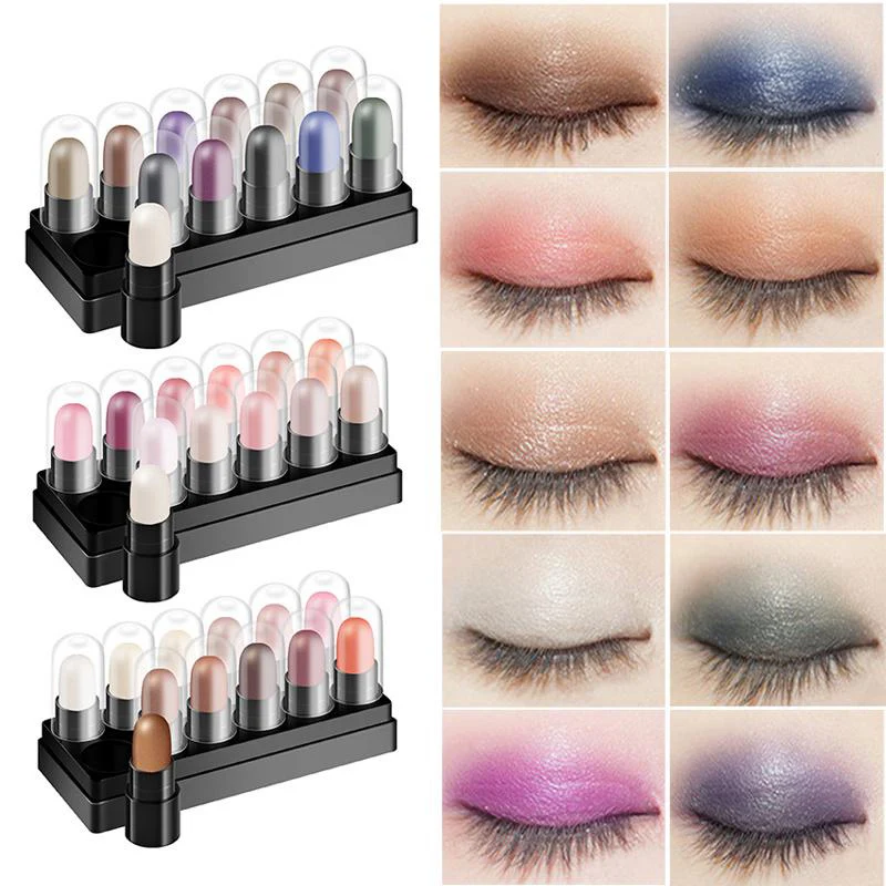 12 Colors Eyeshadow Natural Coloration Matte Glitter Eye Shadows Glitter Shimmer Stick Waterproof Cosmetics Eye Shadow Pen Set
12 Colors Eyeshadow Natural Coloration Matte Glitter Eye Shadows Glitter Shimmer Stick Waterproof Cosmetics Eye Shadow Pen Set
