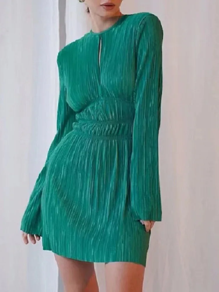 POKIHA Pleated Women High Waist Dress Long Sleeve Eyelet Party Dress Ladies Back Keyhole 2022 Spring Elastic Female Dress Frock
POKIHA Pleated Women High Waist Dress Long Sleeve Eyelet Party Dress Ladies Back Keyhole 2022 Spring Elastic Female Dress Frock