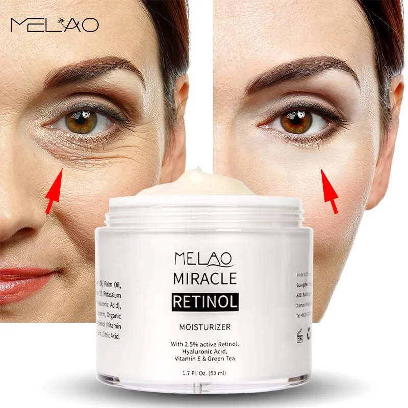 MELAO Retinol Face Cream Anti-Aging Remove Wrinkle Firming Lifting Whitening Brightening Moisturizing Korean Skin Care Tool 50ml
MELAO Retinol Face Cream Anti-Aging Remove Wrinkle Firming Lifting Whitening Brightening Moisturizing Korean Skin Care Tool 50ml