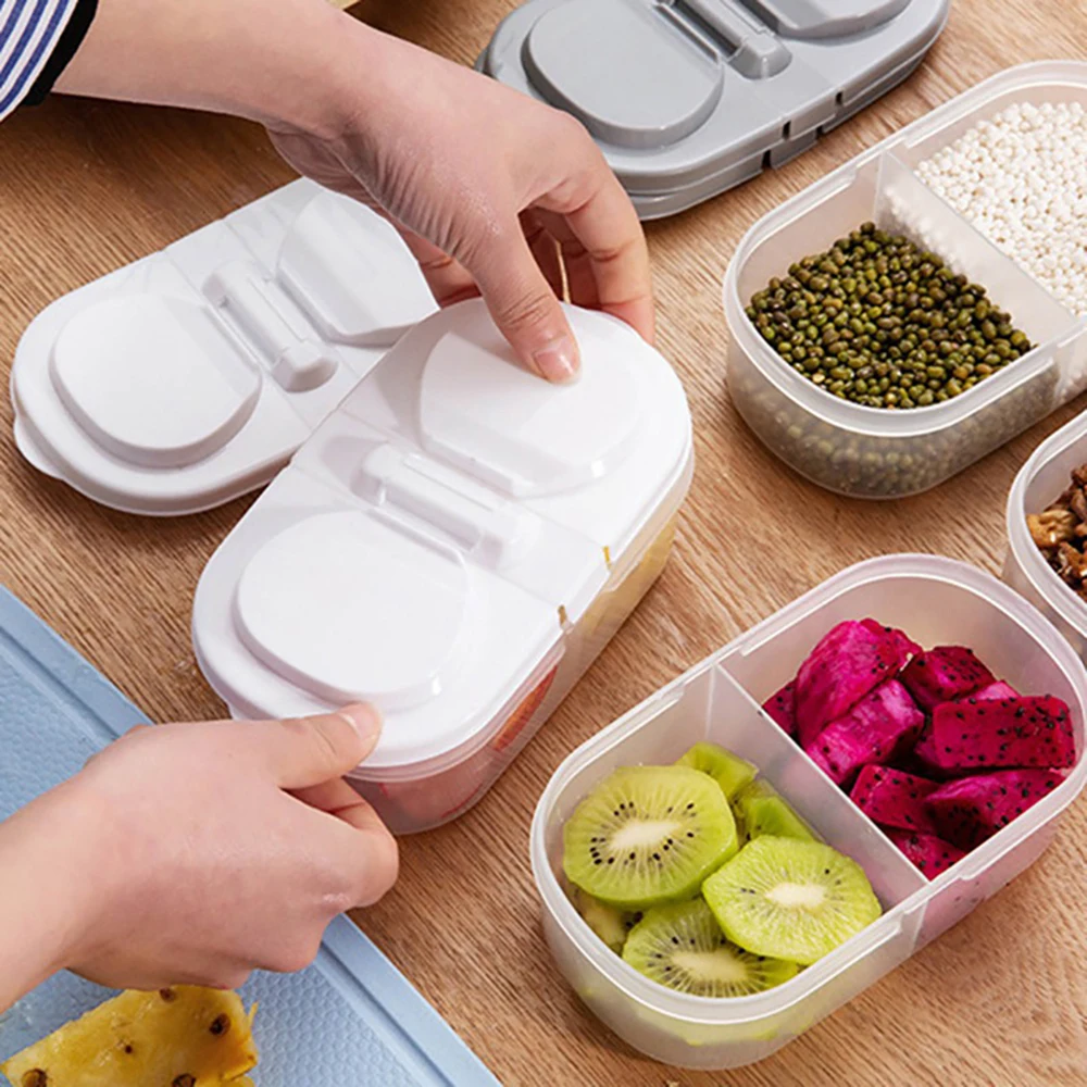 Double Compartment Covered Storage Box Multifunctional Kitchen Refrigerator Kitchen Food Grocery Storage Plastic Sealing Jar
Double Compartment Covered Storage Box Multifunctional Kitchen Refrigerator Kitchen Food Grocery Storage Plastic Sealing Jar