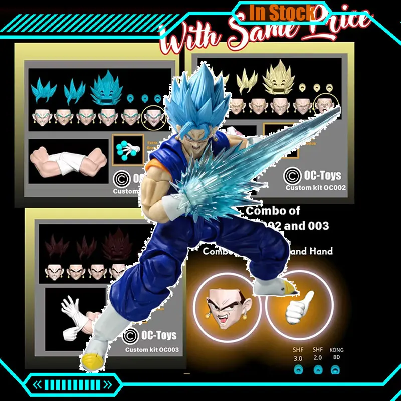 Оригинальные OcToys 1/12 Dragon Ball Vegeta аксессуары для головы аниме-фигурки Super Saiyan Son Goku
