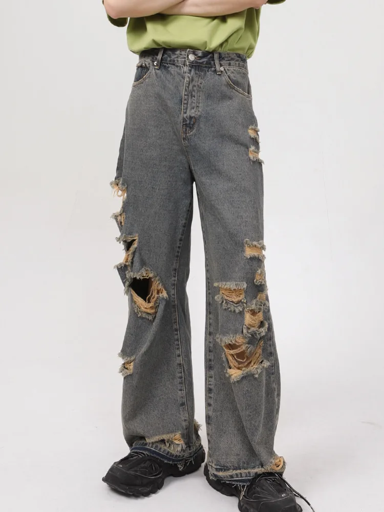 SYUHGFA Men Clothing 2022 Spring Autumn Korean Personality Streetwear Fashion Hole Straight Jeans Casual Denim Trousers For Male
SYUHGFA Men Clothing 2022 Spring Autumn Korean Personality Streetwear Fashion Hole Straight Jeans Casual Denim Trousers For Male