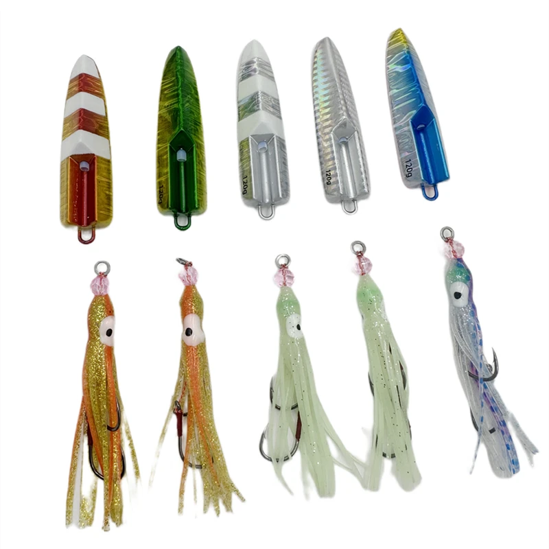 120g Inchiku Metal Jig Head Lure Luminous Squid Hook Fishing Bait Snapper/Sea Bream Jig Head Grouper Slow Singking MarlinLure
120g Inchiku Metal Jig Head Lure Luminous Squid Hook Fishing Bait Snapper/Sea Bream Jig Head Grouper Slow Singking MarlinLure