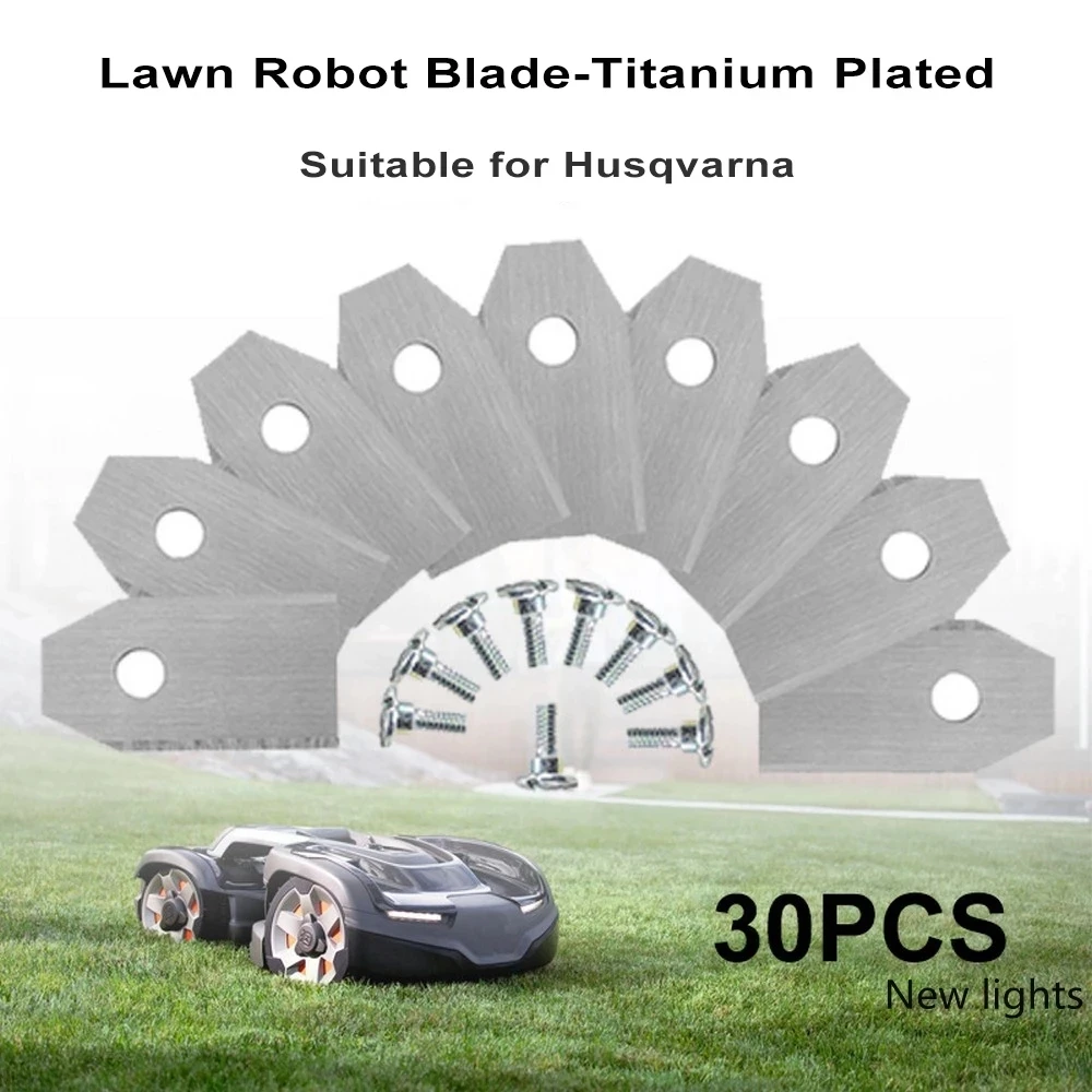 

35*18*0.6mm Lawn Robot Blade Gold Silver Lawn Mover Replacement Blade For Gardena Husqvarna Automower yardforce Garden Tools