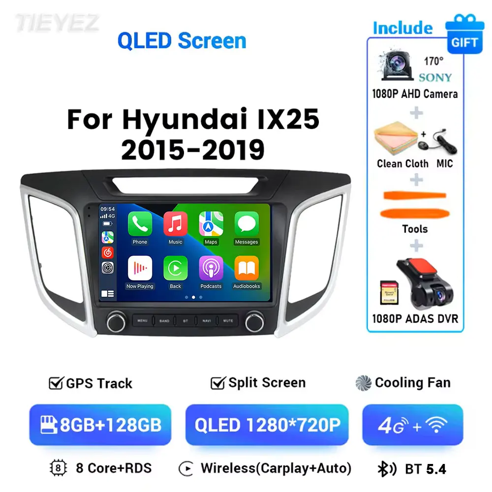 Android 15 для Hyundai Creta IX25 2015-2019 2K Автомобильный радиоприемник с GPS-навигацией Стерео Wi-Fi 4G BT Carplay Auto DSP DVD
Android 15 для Hyundai Creta IX25 2015-2019 2K Автомобильный радиоприемник с GPS-навигацией Стерео Wi-Fi 4G BT Carplay Auto DSP DVD