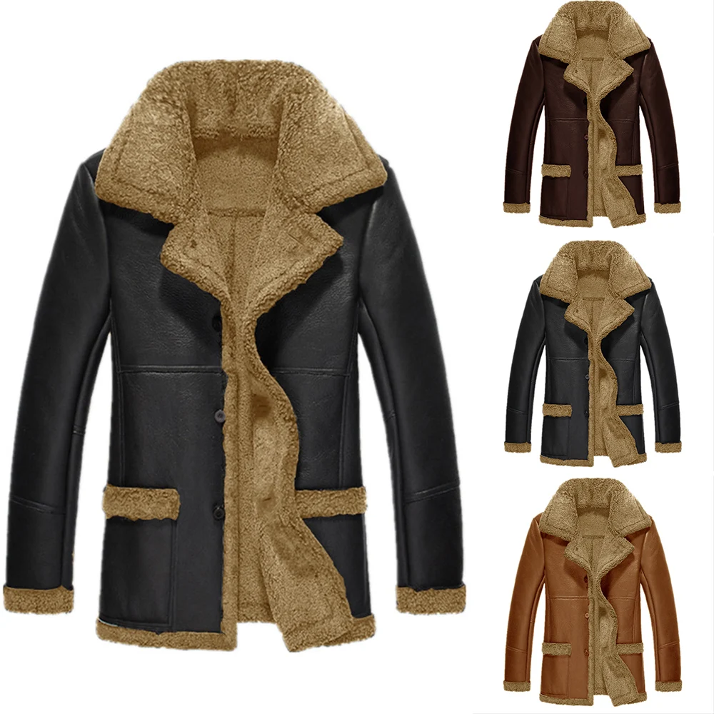 Jacket Men Coat Warm Winter Breathable Casual Chunky Fleece Lined Long Sleeve Outwear Overcoat Outdoor Fashion
Jacket Men Coat Warm Winter Breathable Casual Chunky Fleece Lined Long Sleeve Outwear Overcoat Outdoor Fashion